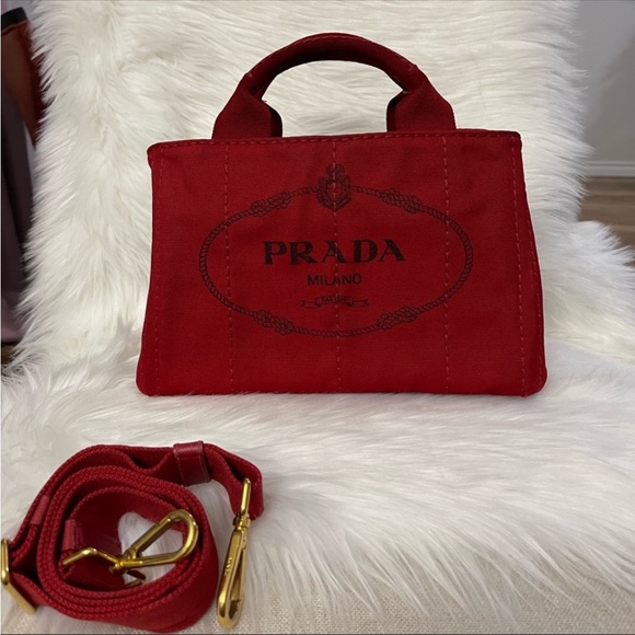 Prada Canapa canvas handbag with Shoulder strap - Picture 4 of 9